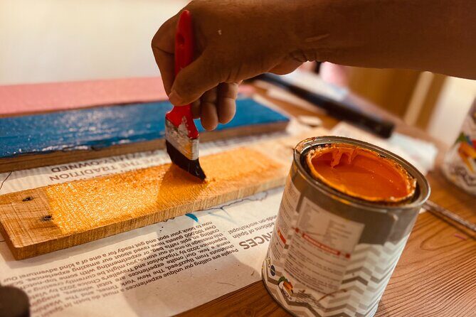 Caribbean Driftwood Making in San Juan - Scrape, shape, age, then paint: the hands-on rhythm