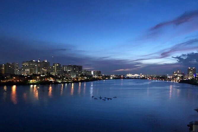 Night Kayak - Condado City Lights Tour - The clear-bottom LED kayaks and the glow kit you actually use