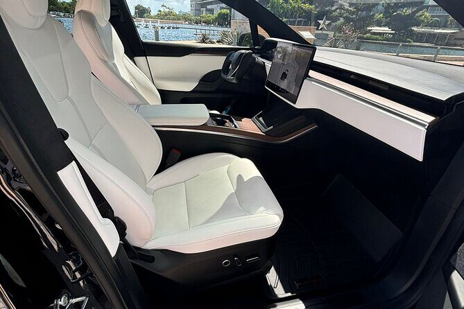 Puerto Rico Island Wide Transfer, Tesla Model X Luxury SUV. - 24/7 Door-to-Door Service for Cruise, Early Flights, and Late Returns