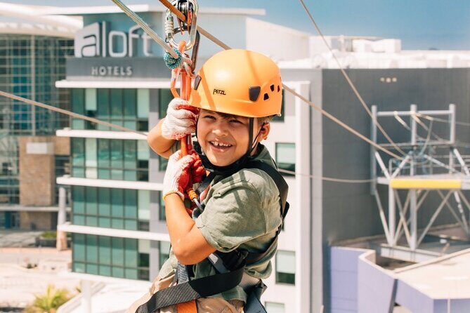 Zipline Sky Bull in Urban Environment in Toroverde urban park San Juan - The Big Build-Up Inside: stairs, tower height, and first-time nerves